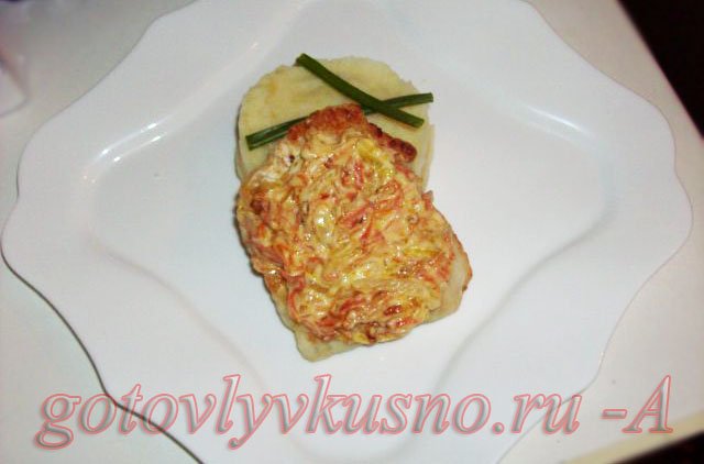 Филе судака запеченное с овощами